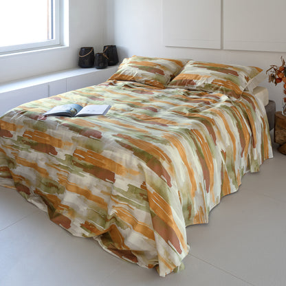 Completo lenzuola Orizzonte ambientata colore cognac