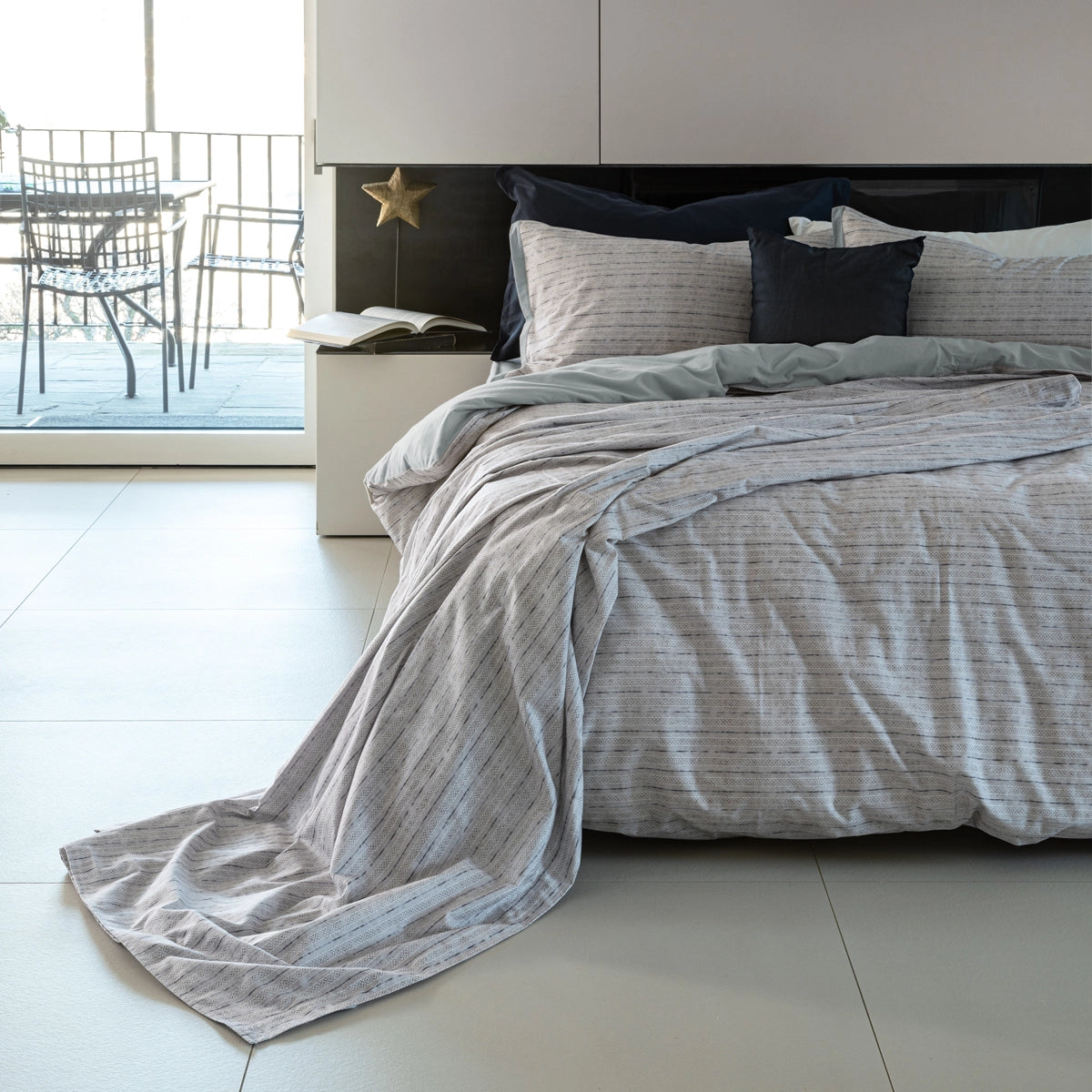 Completo lenzuola in Caldo Cotone Flanella Premium Double-Face ambientata