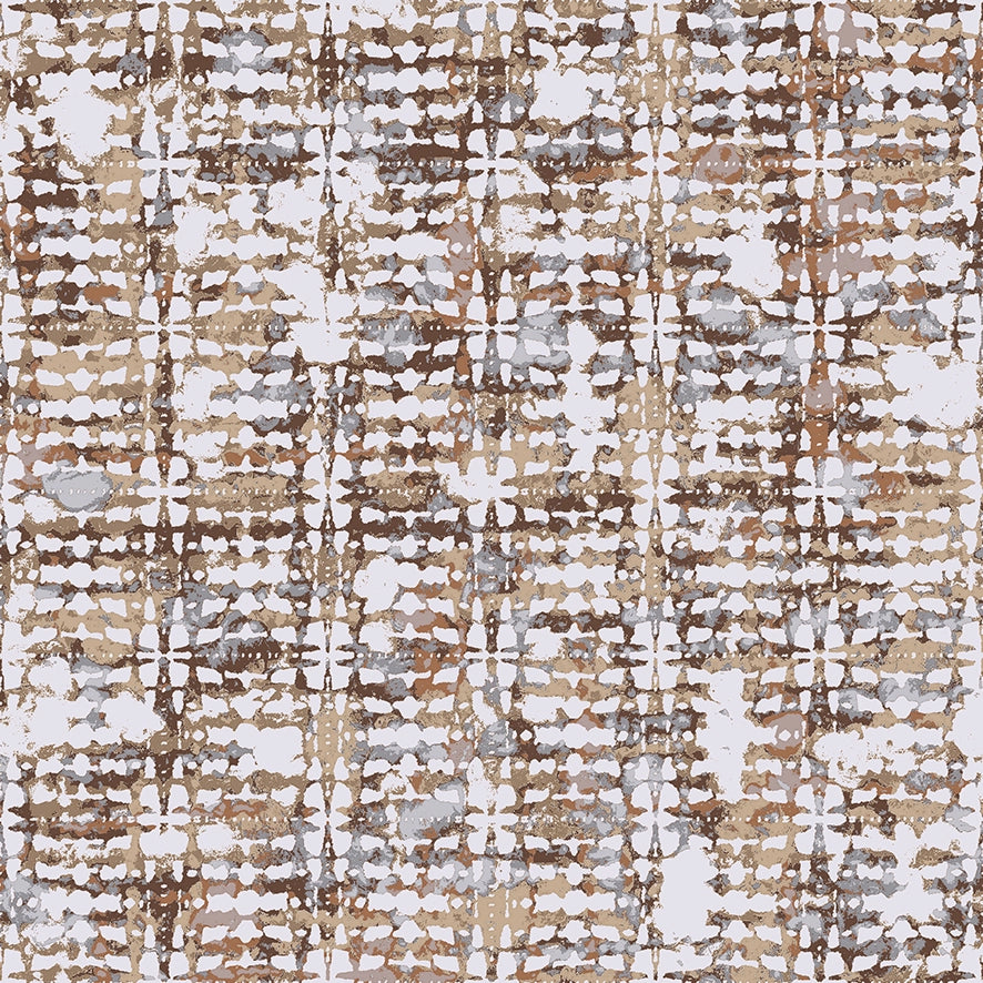 Completo lenzuola in Caldo Cotone Geometrico dettaglio disegno colore nocciola