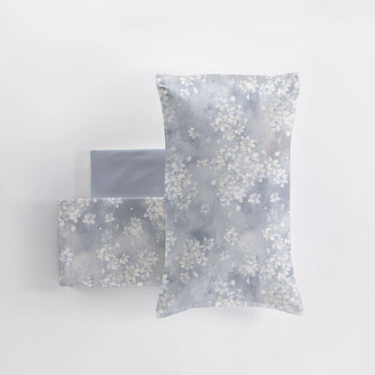 Completo lenzuola in Flanella Premium Fior di Neve dettaglio colore grigio