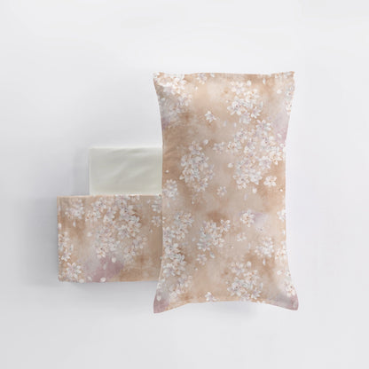 Completo lenzuola in Flanella Premium Fior di Neve dettaglio colore rosa