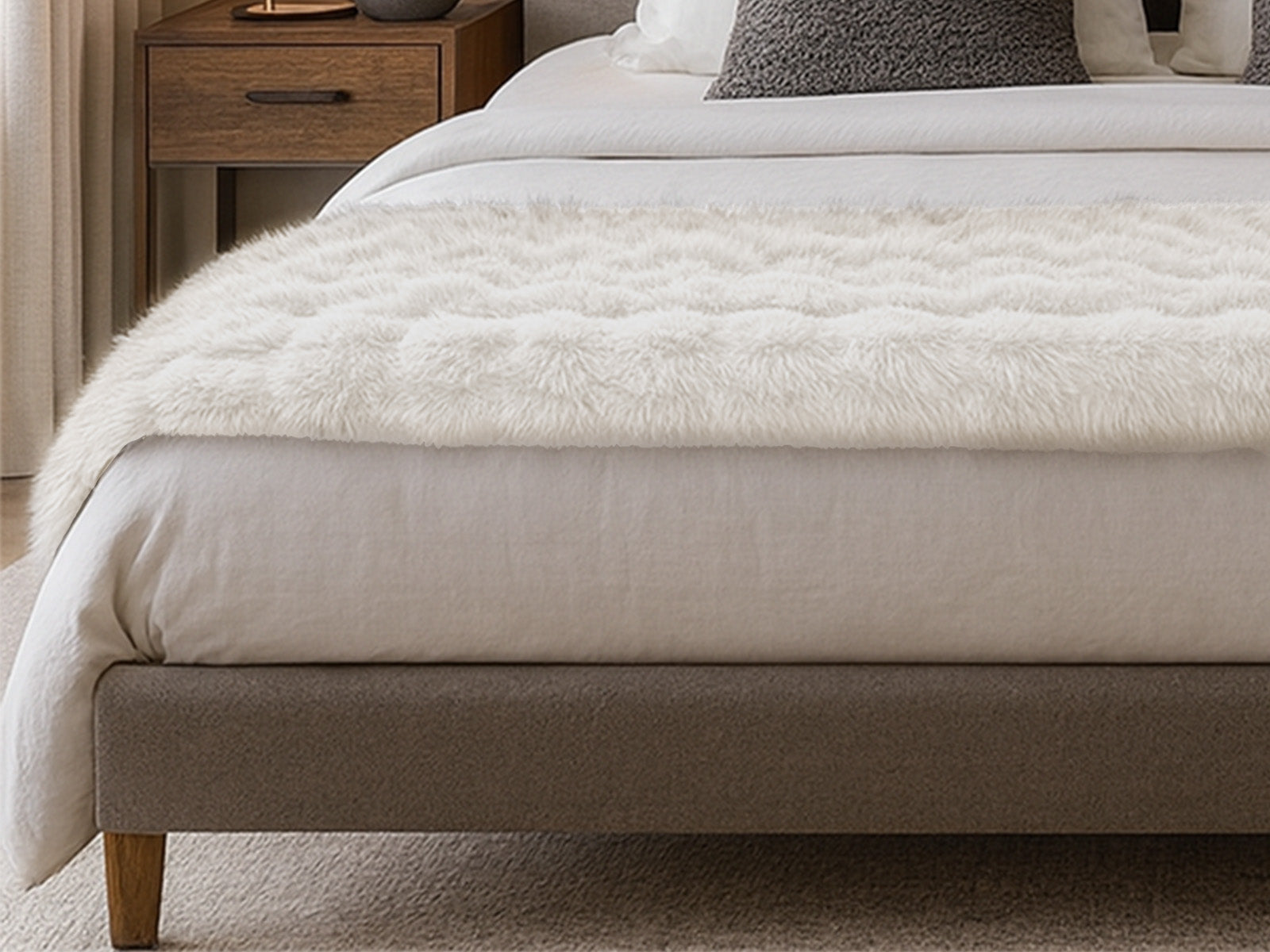 Coperta Prestige colore naturale ambientata