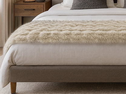 Coperta Prestige colore tortora ambientata