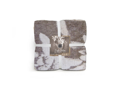 Coperta Softcotton Edelweiss coperta piegata colore tortora