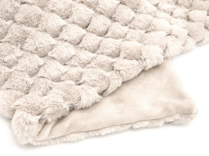 Coperta luxury colore tortora dettaglio tessuto