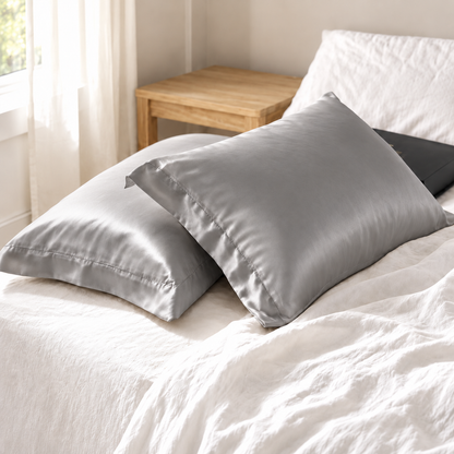 Coppia Federe in Bamboo Pure grigio
