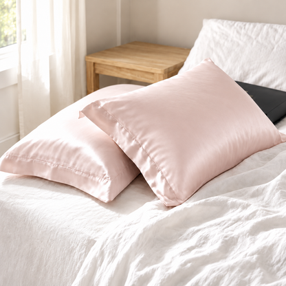 Coppia Federe in Bamboo Pure rosa
