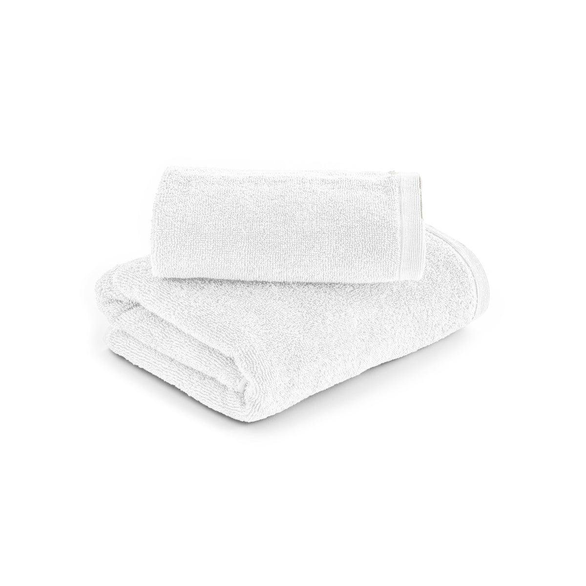 Coppia asciugamani Pura colore bianco