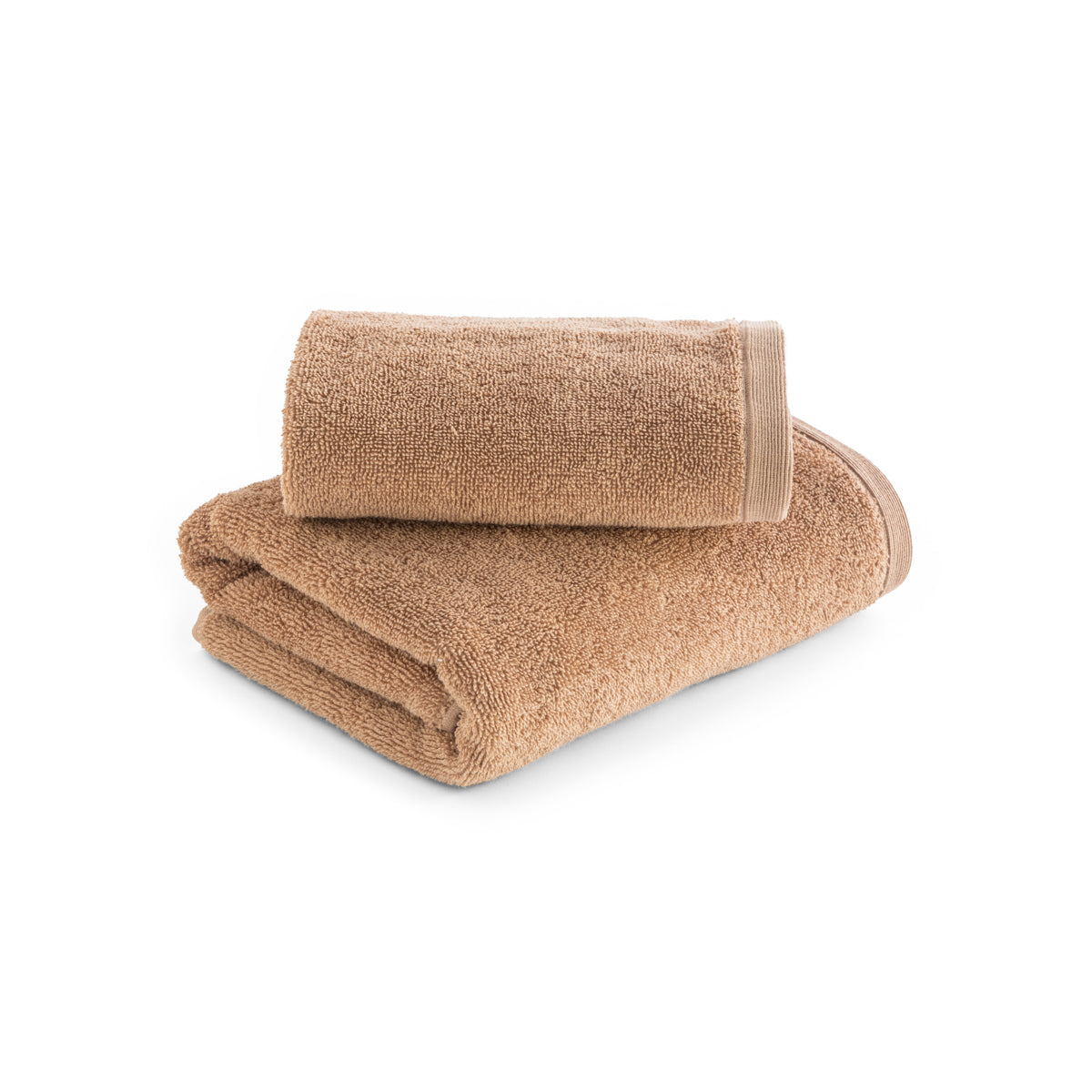 Coppia asciugamani Pura colore praline