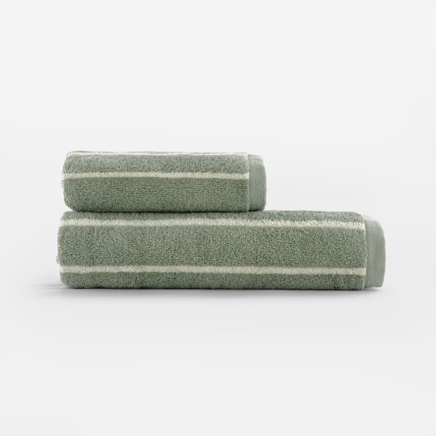 Coppia di Asciugamani Saint Louis colore verde