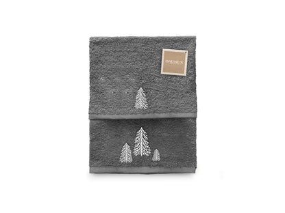 Coppia di asciugamani ricamata Daunex disegno Abete - Home Loves