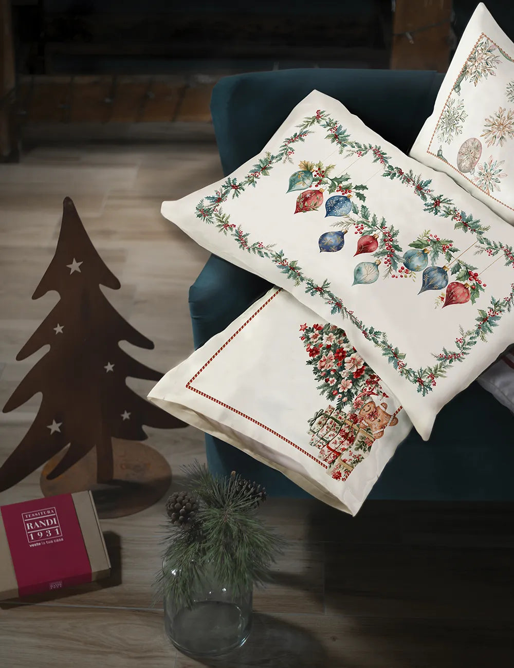 Coppia federe Jingle Bells ambiantata