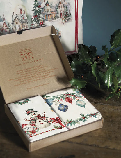 Coppia federe Jingle Bells scatola aperta