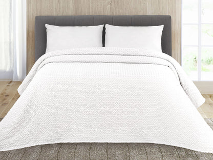 Copriletto Perugino Stone Washed colore bianco