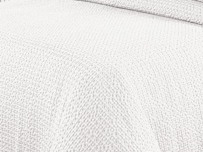 Copriletto Perugino Stone Washed colore bianco dettaglio tessuto