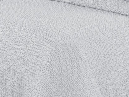 Copriletto Perugino Stone Washed colore grigio dettaglio tessuto