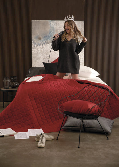 Copriletto in raso di puro cotone botticelli, dondi home - Home Loves