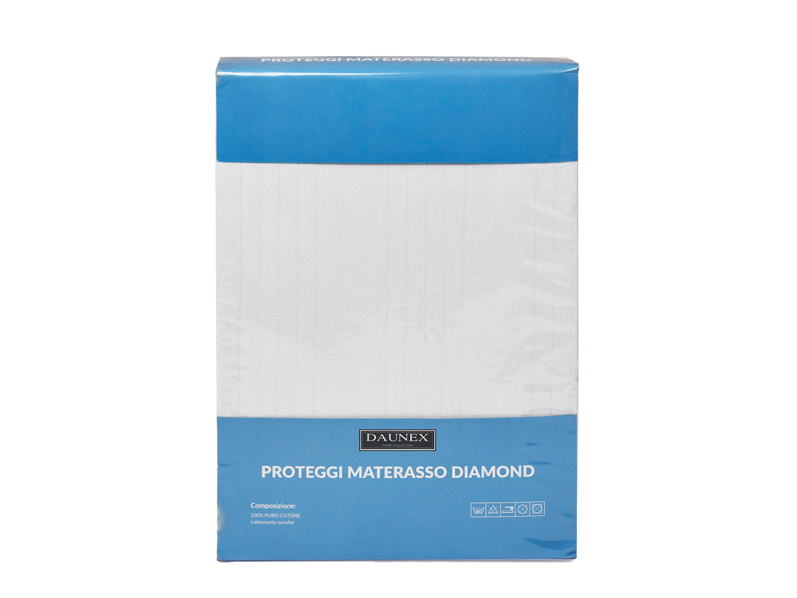 Coprimaterasso in puro cotone Daunex fasciato diamond con elastico