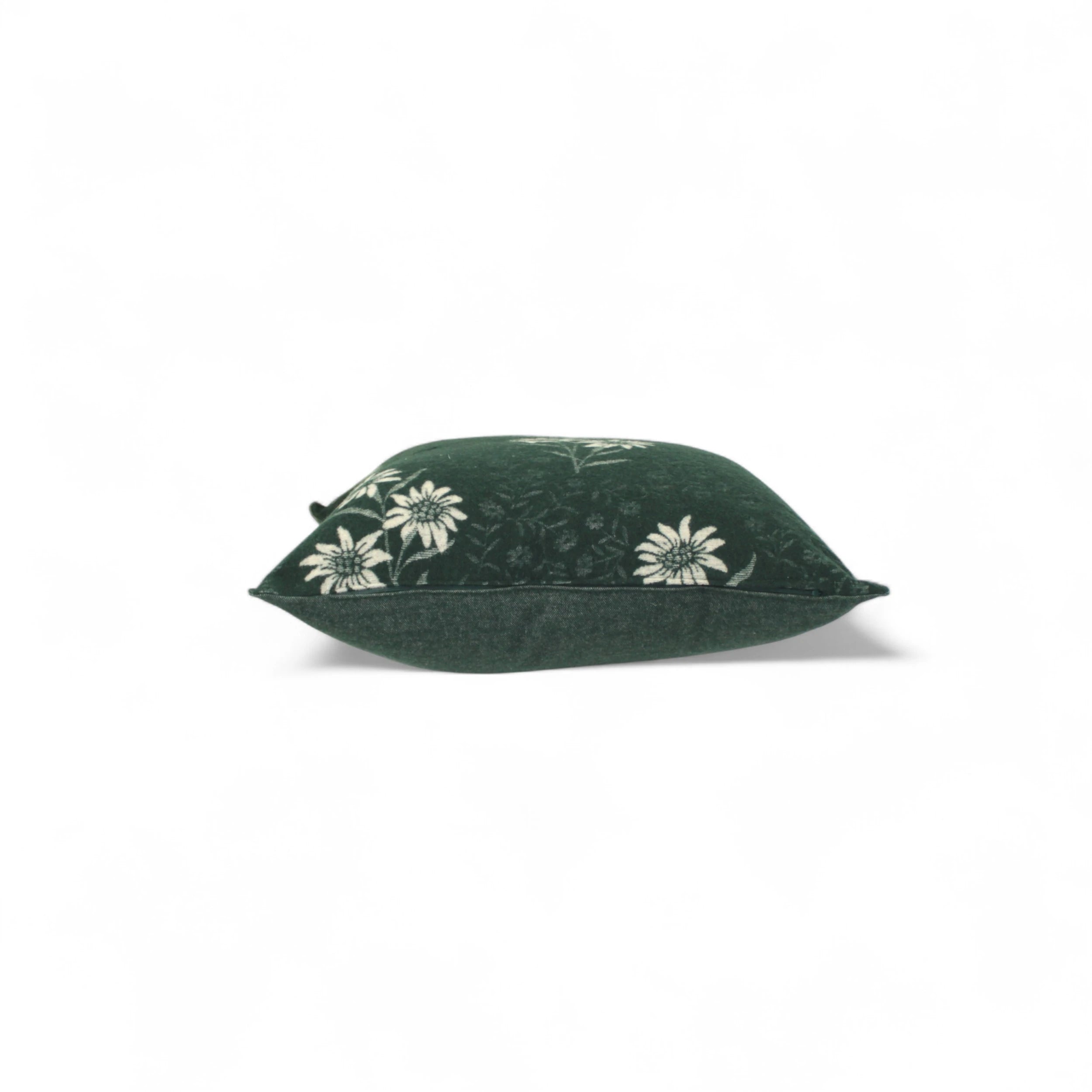 Cuscino Stella Alpina Wool colore verde laterale