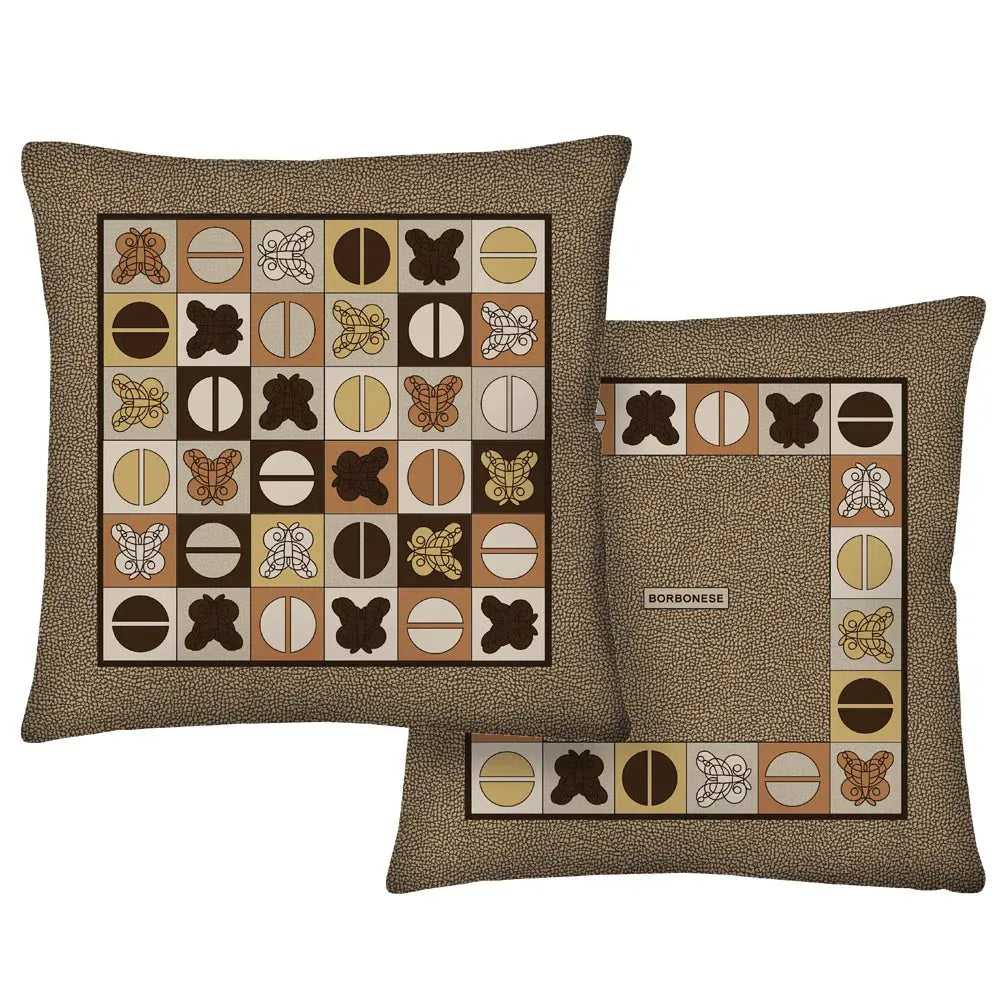 Cuscino arredo in velluto iconic geo Borbonese - Home Loves