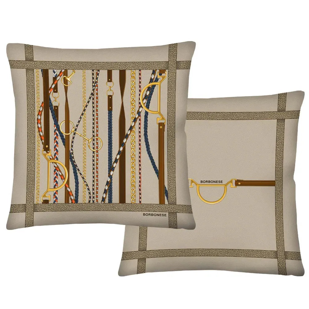 Cuscino arredo in velluto iconic pegaso Borbonese - Home Loves