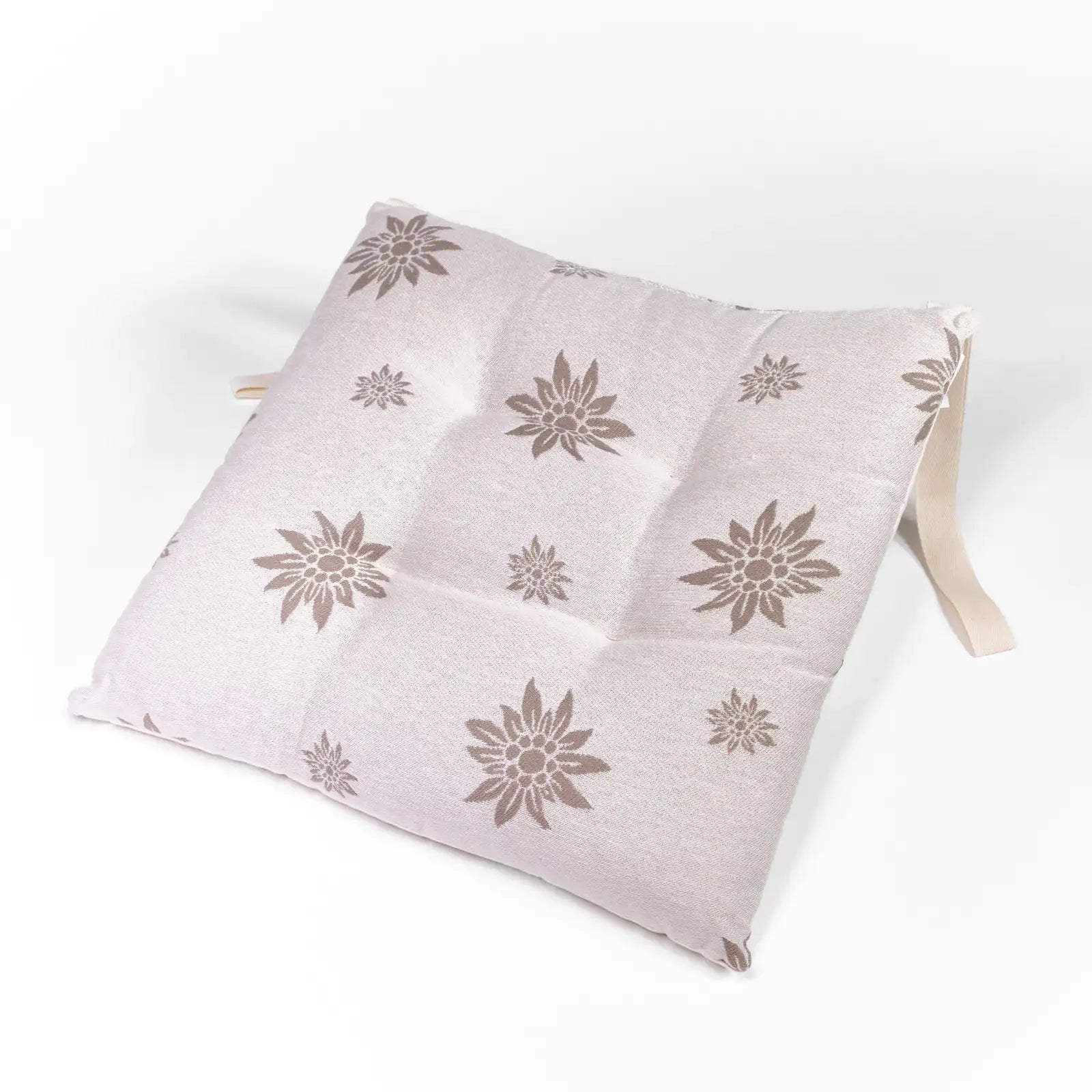 Cuscino trapuntino braies Daunex misura 40 x 40 cm colore beige fronte