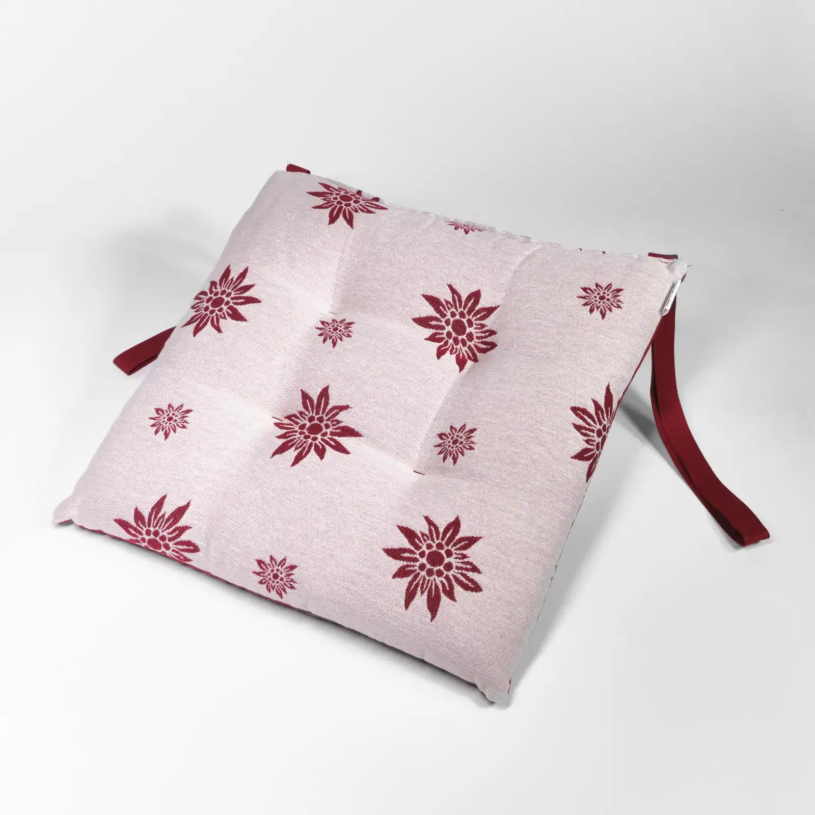Cuscino trapuntino braies Daunex misura 40 x 40 cm colore rosso fronte