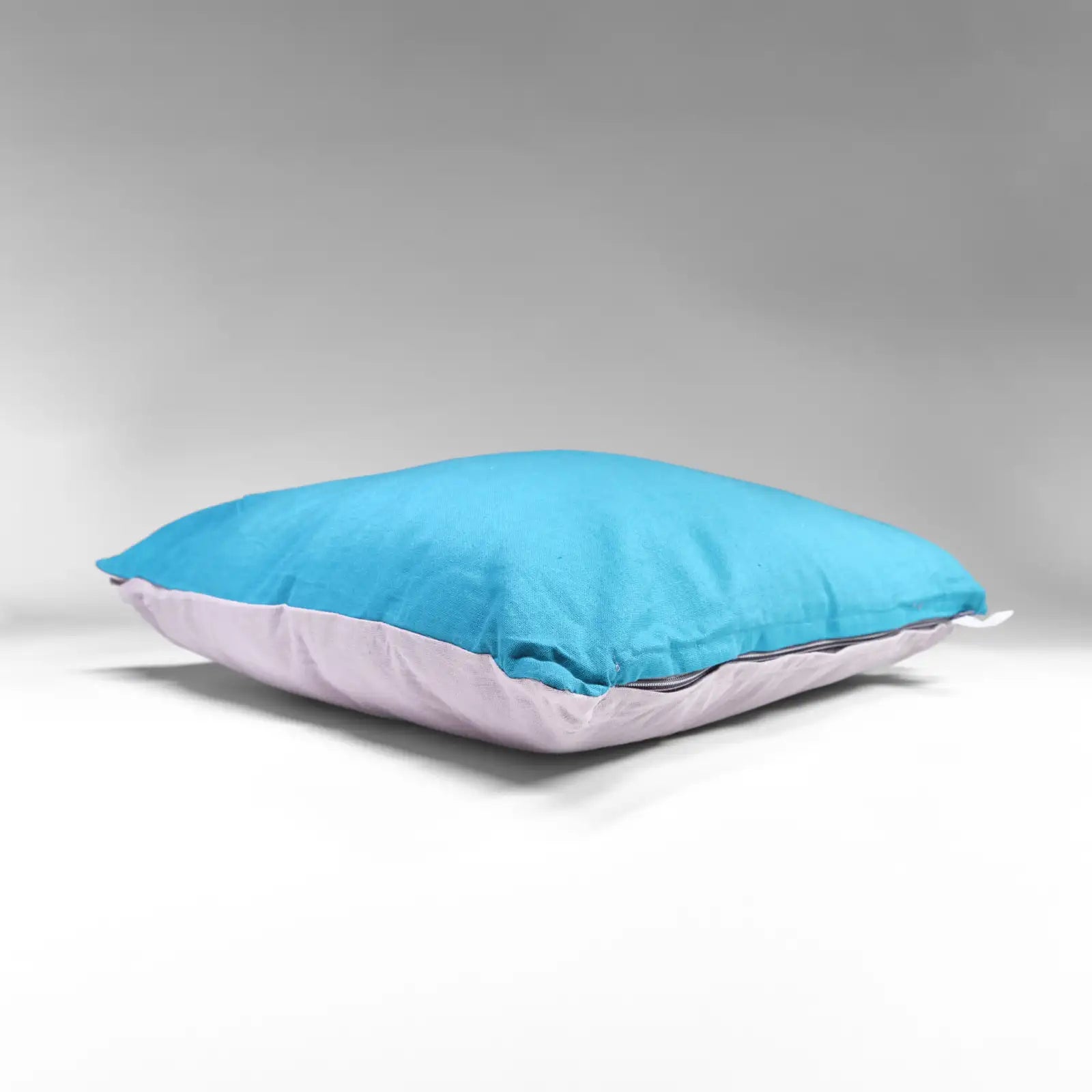 Cuscino arredo duo colore celadon-grigio/topo non sfoderabile