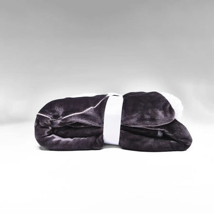Überwurf aus schwarzem Kokon-Mikrofleece
