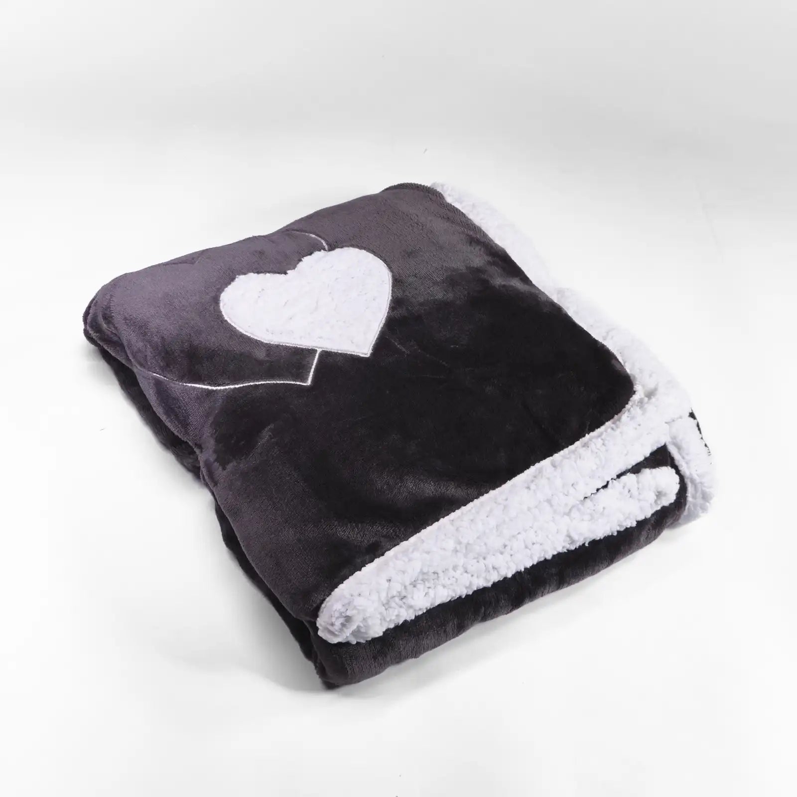 Überwurf aus schwarzem Kokon-Mikrofleece