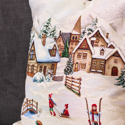 Federa cuscino Winter Daunex misura 45x45 cm dettaglio tessuto fronte