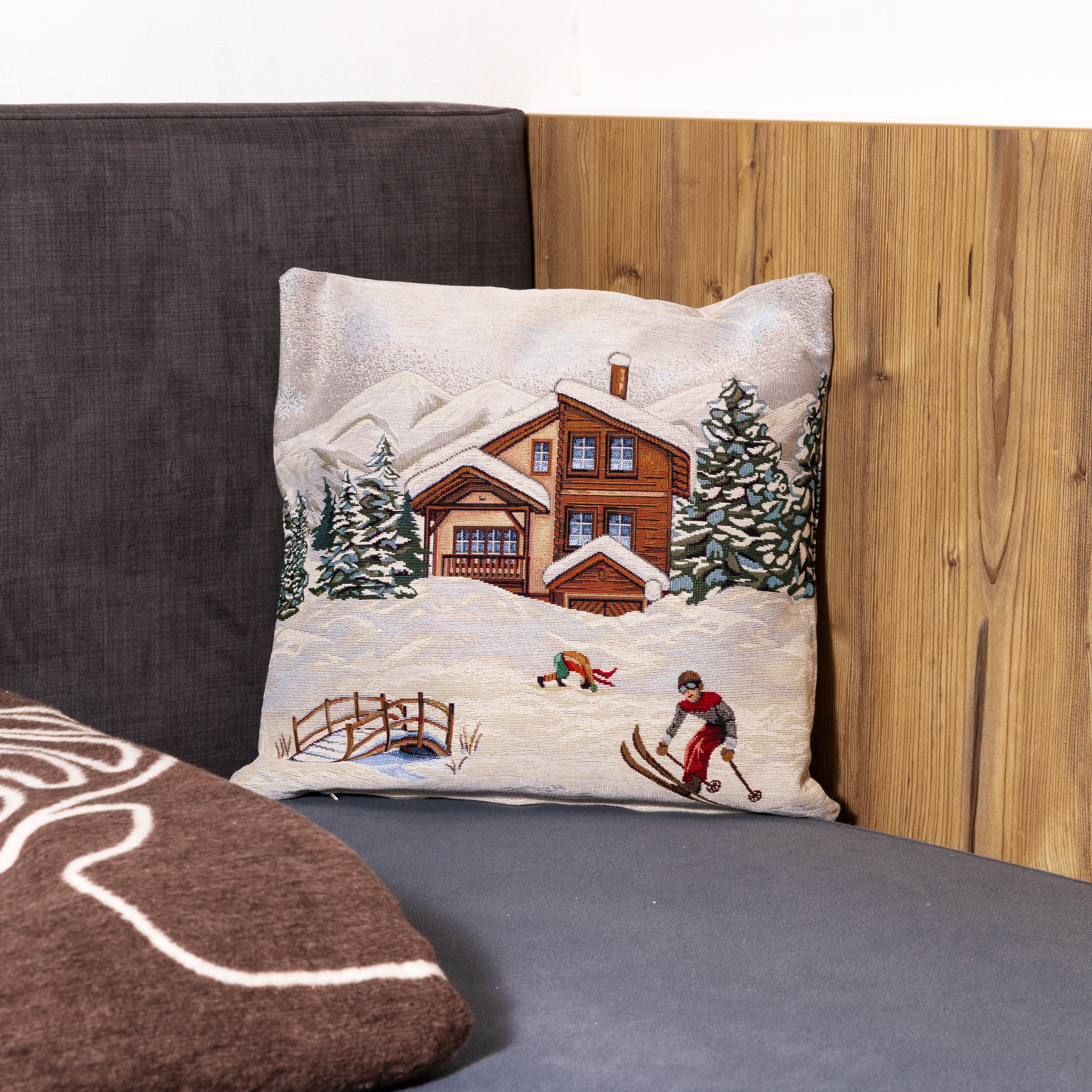 Federa cuscino Winter Daunex misura 45x45 cm retro