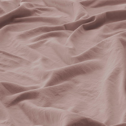 Federa in raso di puro cotone stone-washed effetto no stiro, block 58 colore rosa-polvere dettaglio tessuto