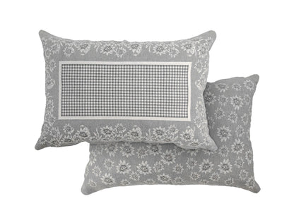 Fodera Cuscino Tirolese Tovel colore grigio rettangolare 