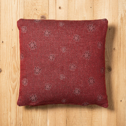 Fodera cuscino Alpiflora double-face misura 45 x 45 cm colore rosso retro