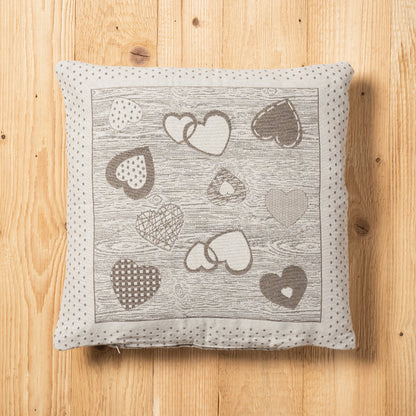 Fodera cuscino Campiglio double-face misura 45 x 45 cm colore beige fronte