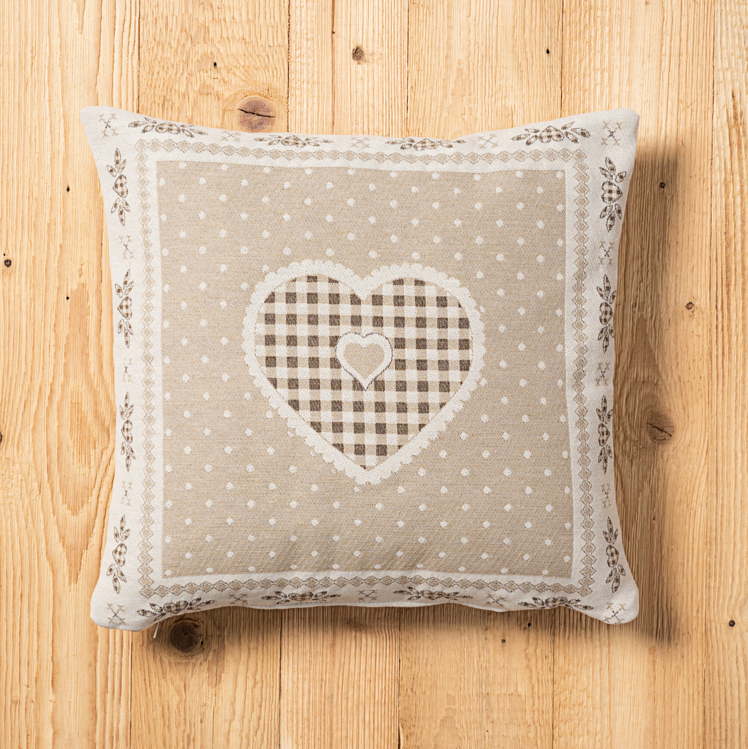 Fodera cuscino Montmartre double-face misura 45 x 45 cm colore beige fronte