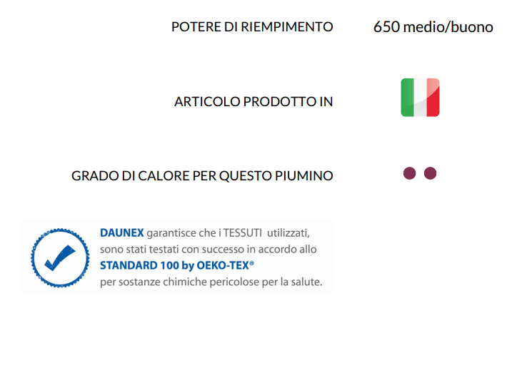 Piumino d'oca daunex sudtirol medium