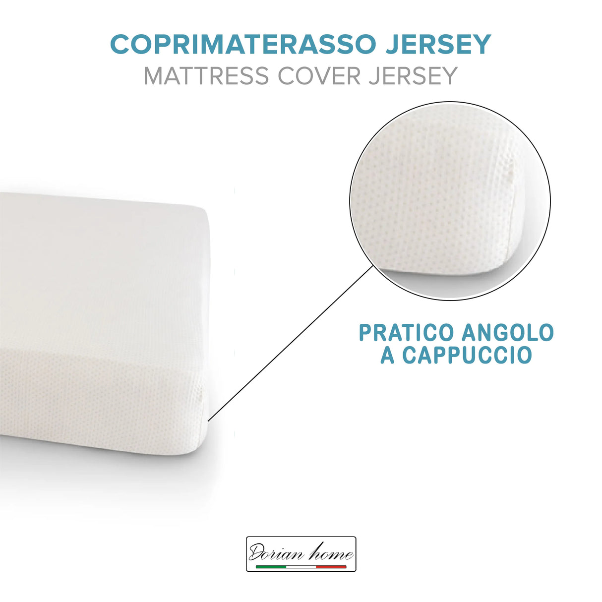 Coprimaterasso Jersey protective impermeabile, dorian home - Home Loves