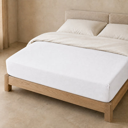 Lenzuolo con angoli in percalle Aura  bianco