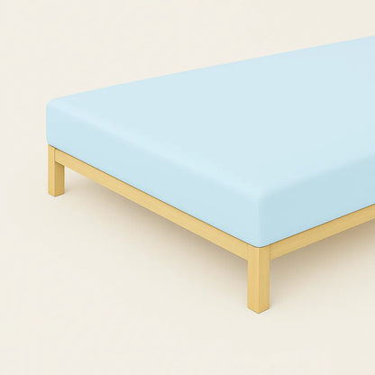 Lenzuolo sotto con angoli dream family Daunex 100% cotone 57 fili colore azzurro