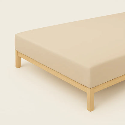 Lenzuolo sotto con angoli dream family Daunex 100% cotone 57 fili colore beige