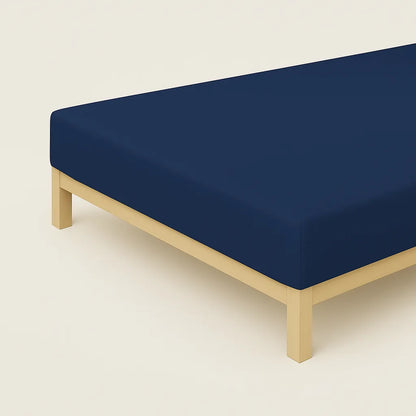 Lenzuolo sotto con angoli dream family Daunex 100% cotone 57 fili colore blu-notte