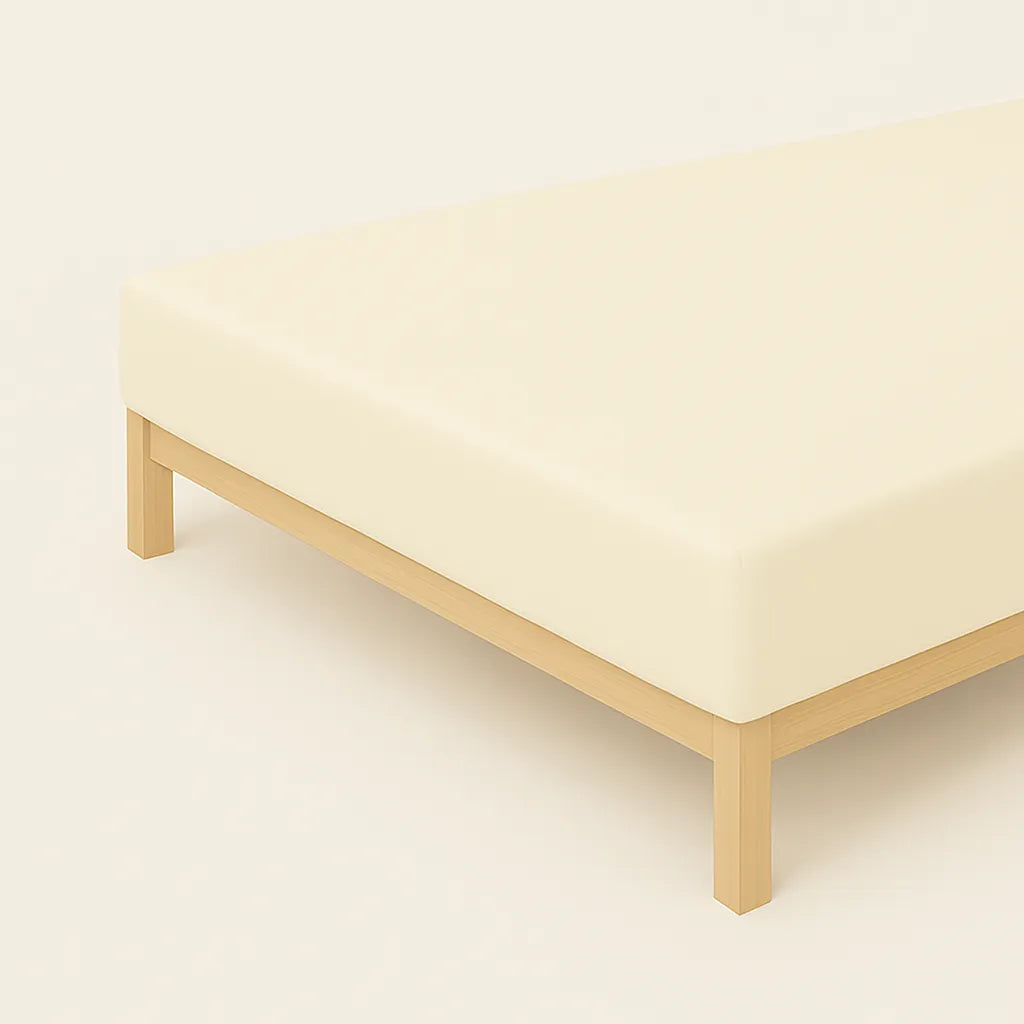 Lenzuolo sotto con angoli dream family Daunex 100% cotone 57 fili colore champagne
