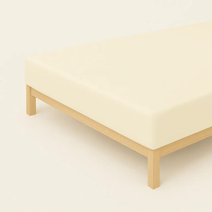 Lenzuolo sotto con angoli dream family Daunex 100% cotone 57 fili colore champagne