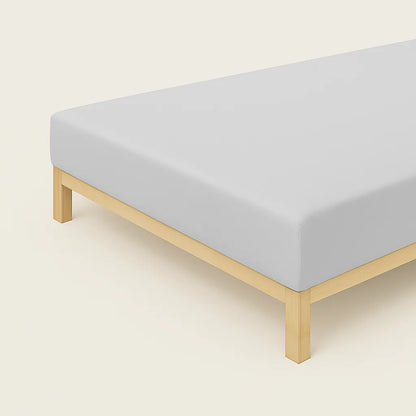 Lenzuolo sotto con angoli dream family Daunex 100% cotone 57 fili colore grigio-chiaro
