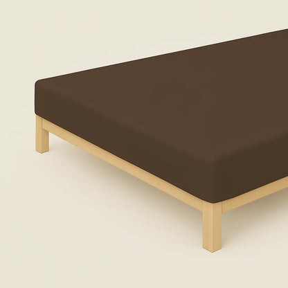 Lenzuolo sotto con angoli dream family Daunex 100% cotone 57 fili colore marrone