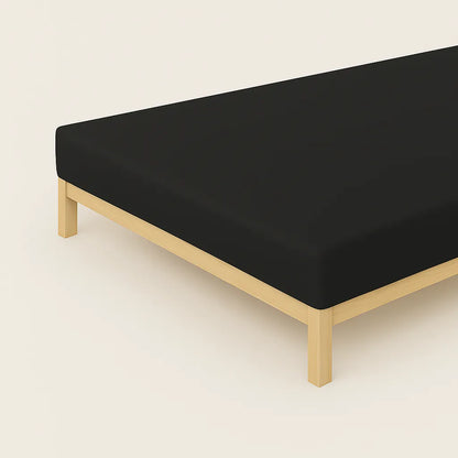 Lenzuolo sotto con angoli dream family Daunex 100% cotone 57 fili colore nero