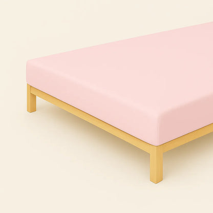 Lenzuolo sotto con angoli dream family Daunex 100% cotone 57 fili colore rosa