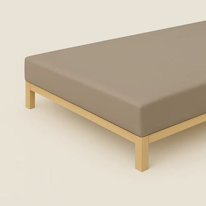 Lenzuolo sotto con angoli dream family Daunex 100% cotone 57 fili  colore tortora